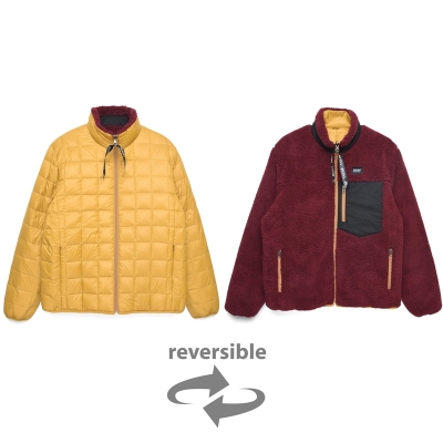 Down X Boa Riversible Jacket - Camel X D.Red