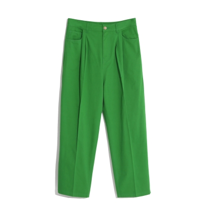 Two Tuck Wide Pants - Green