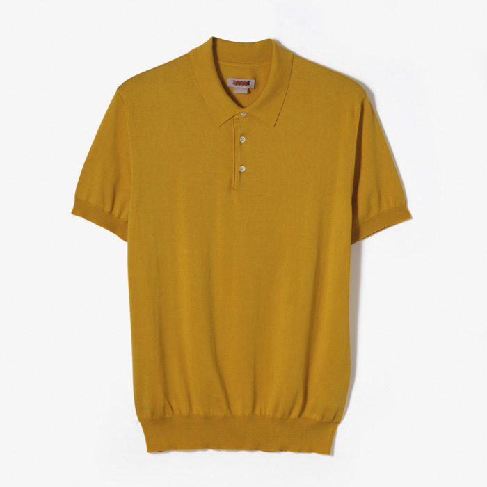 GARMENT DYED SS POLO KNIT YELLOW