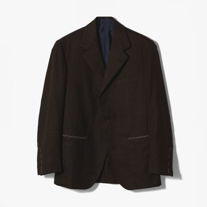 A4 SINGLE BREASTED JACKET (UNLINED) BROWN