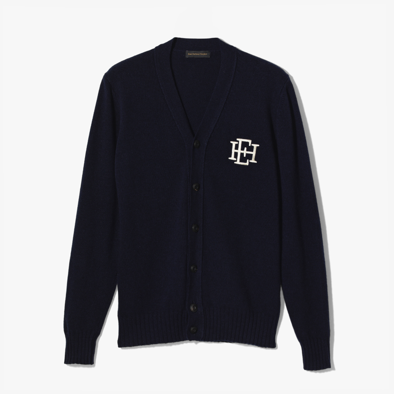 MARY 54 EHS EMBROIDERED CARDIGAN (WOOL) NAVY