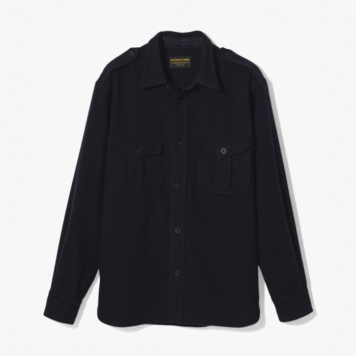 HOMER 46 ARMY OVER SHIRT (WASHED FLANNEL) NAVY