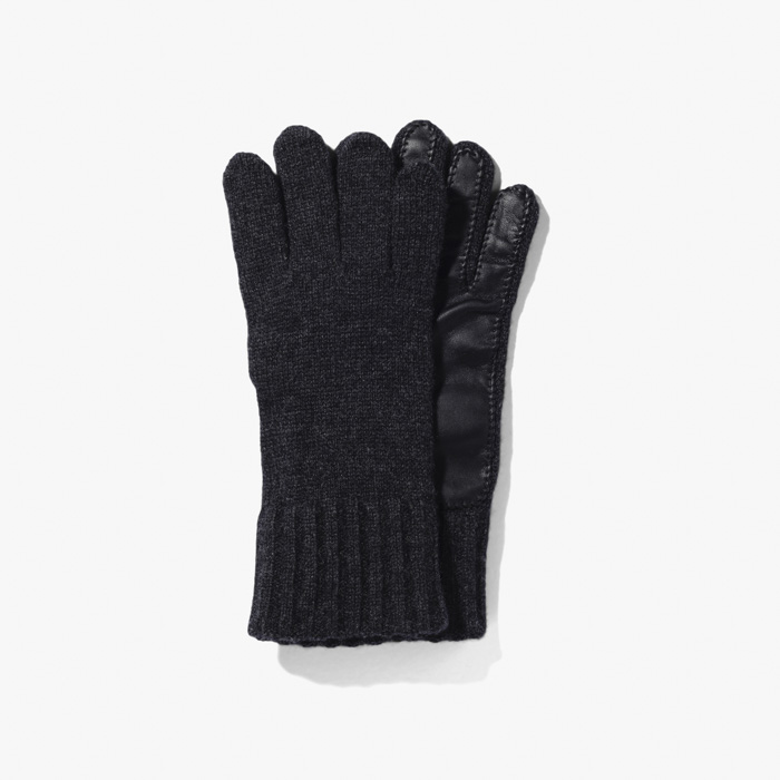 CASHMERE GLOVE (NAPPA TOUCH PATCH) GRAY