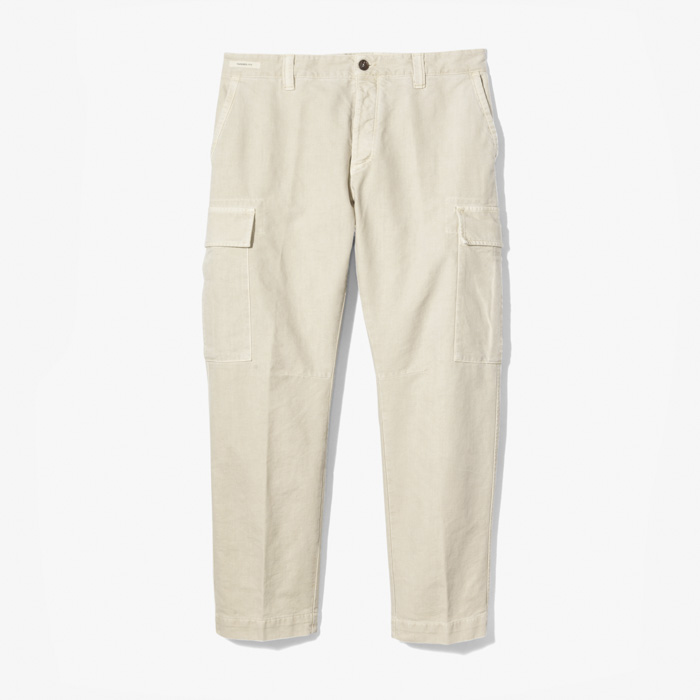 CHINO CARGO TAPERED FIT PANT (OLD DYED) ECRU