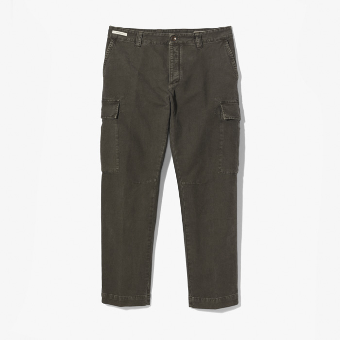 CHINO CARGO TAPERED FIT PANT (OLD DYED) MILITARY GREEN