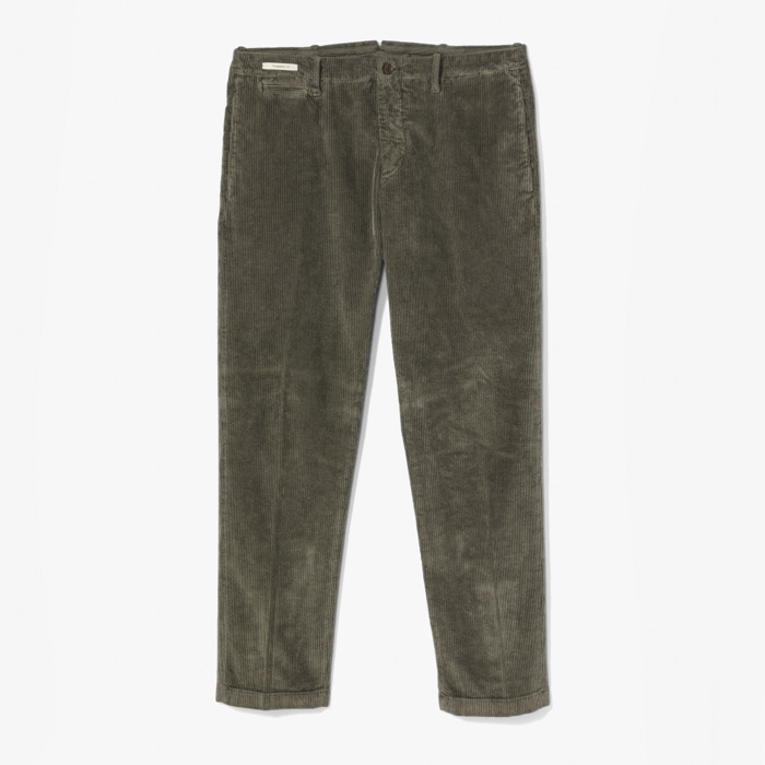 CHINO TAPERED FIT PANT (CORDUROY) MILITARY GREEN