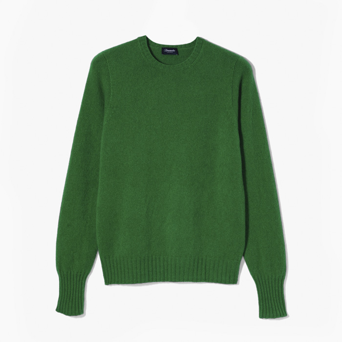 CREWNECK KNITWEAR (SOLID) FOREST GREEN