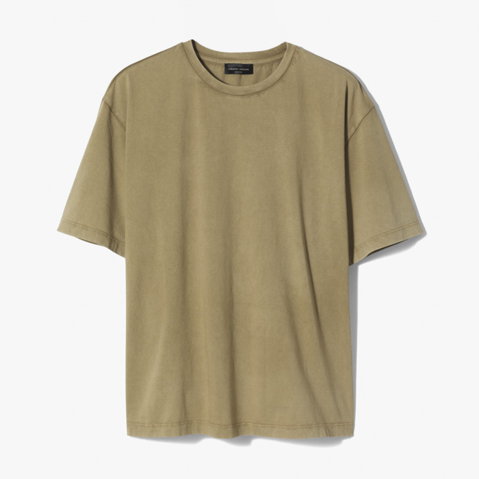 ROUNDNECK T-SHIRT (SHADOW TREATMENT) BROWN