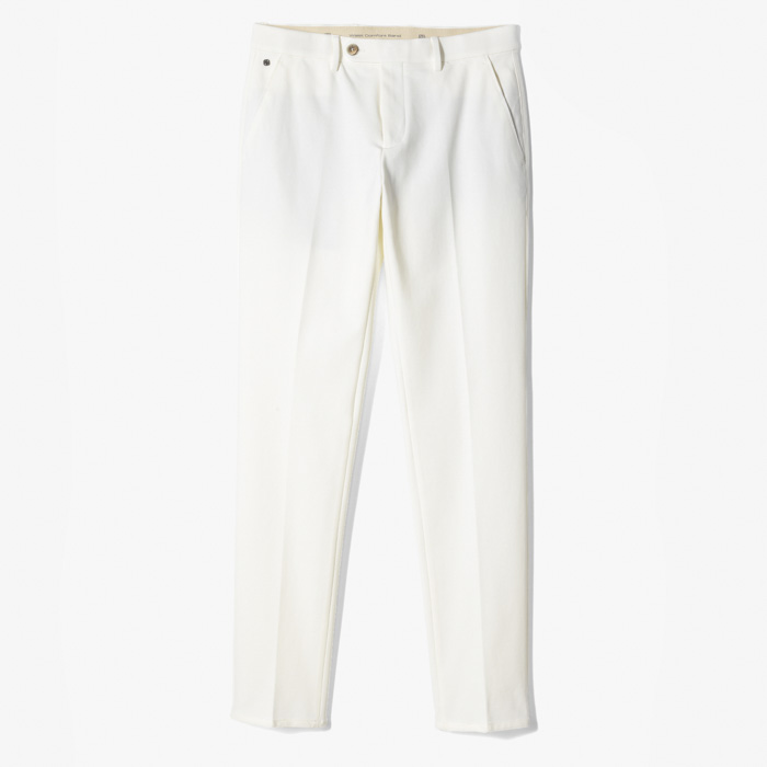 NIKKO 2PLEATS SLIM FIT PANT (JERSEY STRETCH EXTRA COMFORT) WHITE