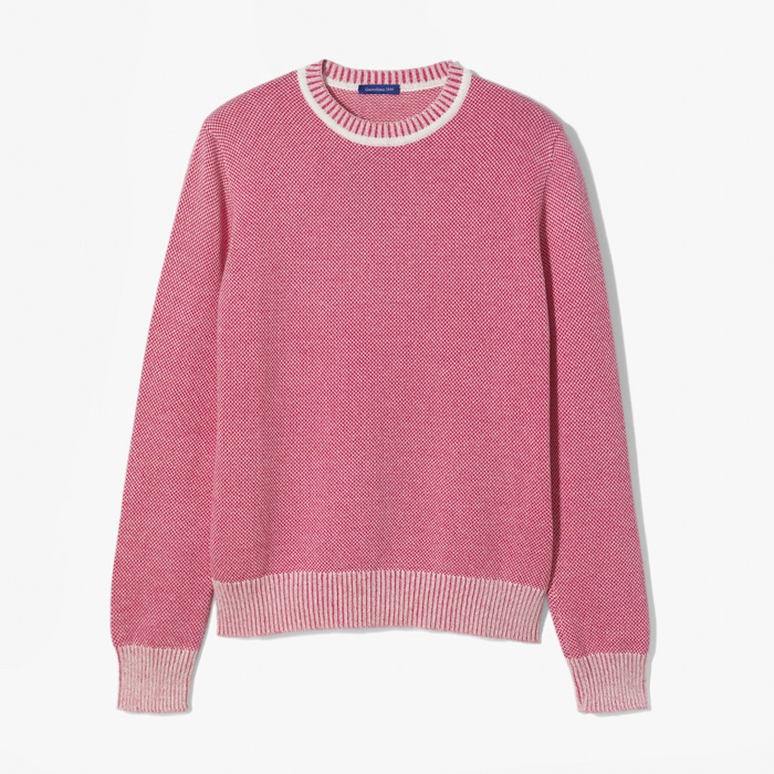 CREW NECK LONG SLEEVES KNIT (VANISE) PINK