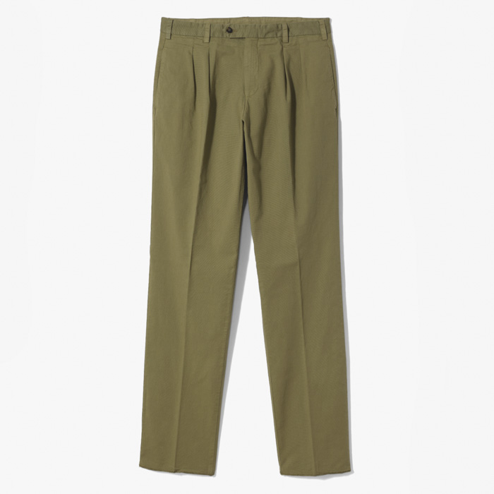 BZ CHOICE ARMY 2PLEATS PANT (REPS STRETCH) MILITARY GREEN