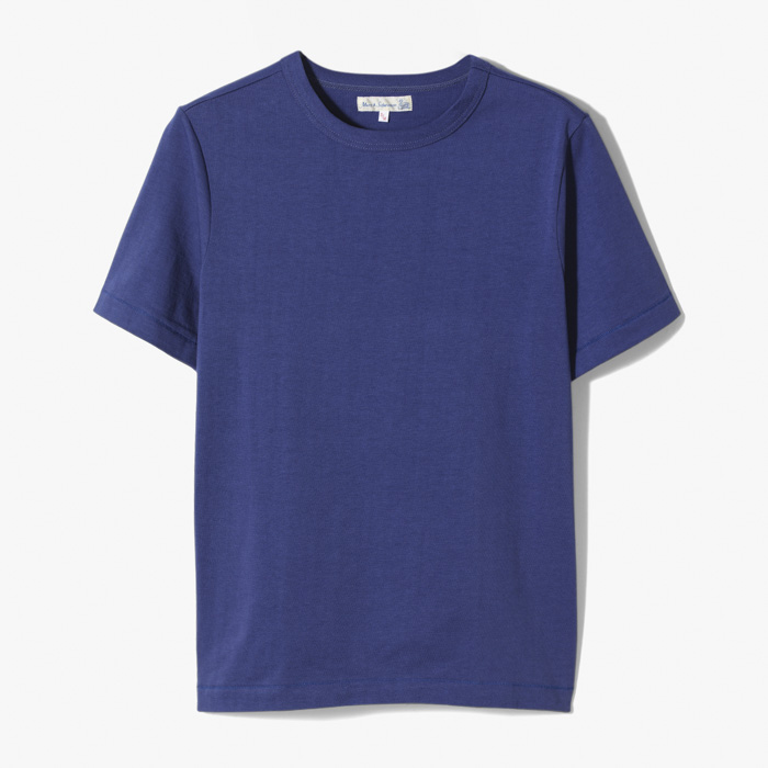 214 LOOPWHEELER T-SHIRT (RELAXED FIT PRIMA QYALITY 2-THREAD) BLUE