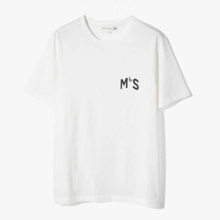 1950s MbS LOOPWHEELED T-SHIRT (CLASSIC FIT PRIMA QUALITY 1-THREAD) WHITE