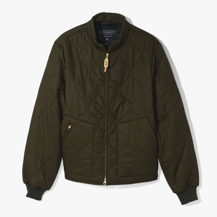 QUILTED JACKET (VIRGIN WOOL PADDING) OLIVE
