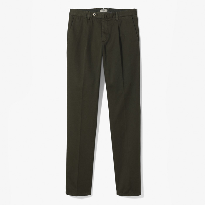 811 SLIM FIT GARMENTDYED PANT (CAVALLERY STRETCH) MILITARY GREEN