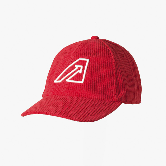 VELVET BASEBALL CAP (LOGO) RED