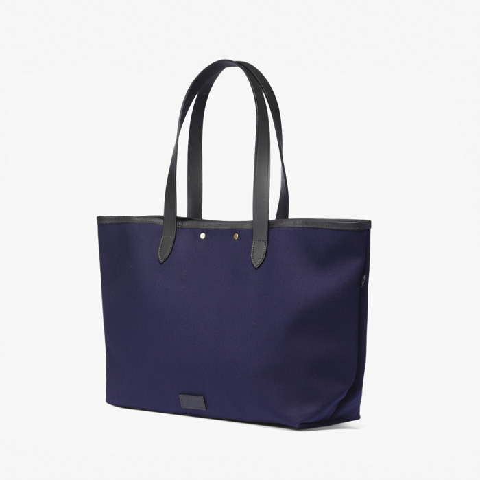 DALBY WIDE TOTE BAG (2LAYERS CANVAS) NAVY