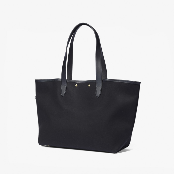 DALBY WIDE TOTE BAG (2LAYERS CANVAS) BLACK