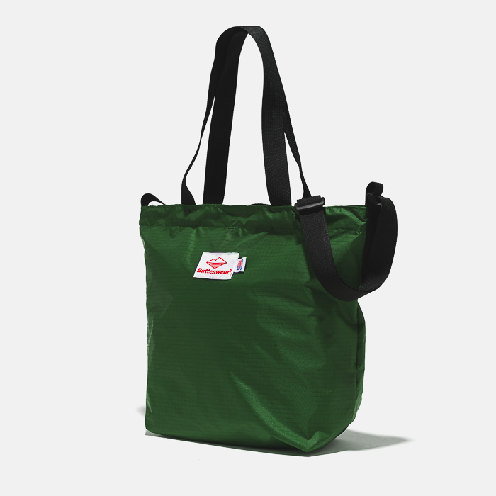 MINI PACKABLE TOTE BAG (1.9oz RIPSTOP NYLON) FOREST GREEN
