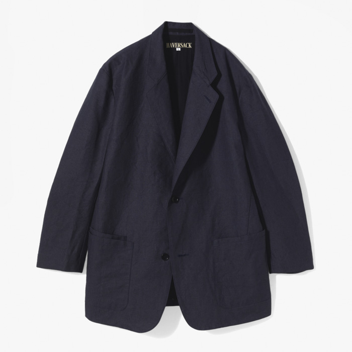 OLD CANVAS SINGLE BREASTED JACKET NAVY