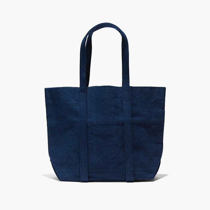 WASHED CANVAS 6POCKETS TOTE (S) BLUE