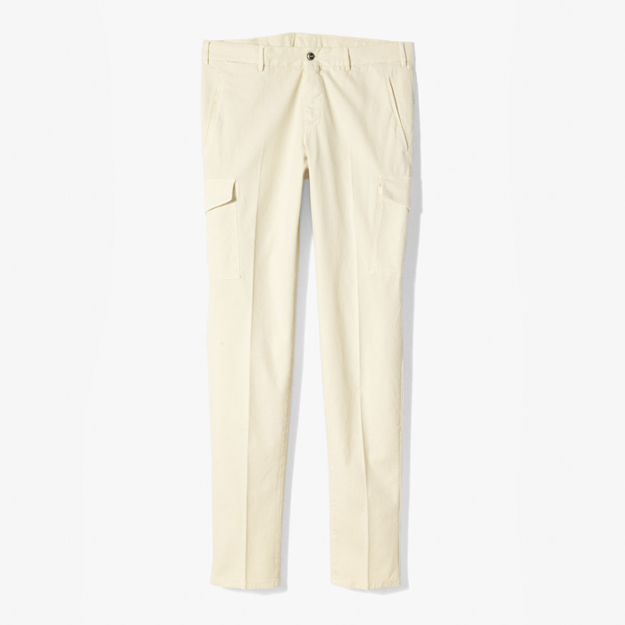 SLIM FIT CARGO PANT (STRETCH BROKEN TWILL) NATURAL