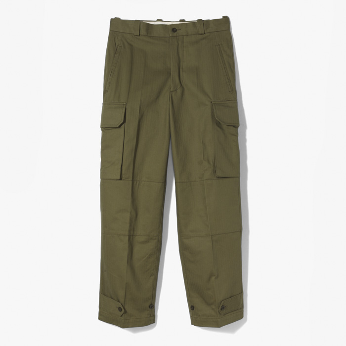 PIERRE FRENCH ARMY M47 TYPE PANT (ARMY HERRINGBONE) MILITARY GREEN