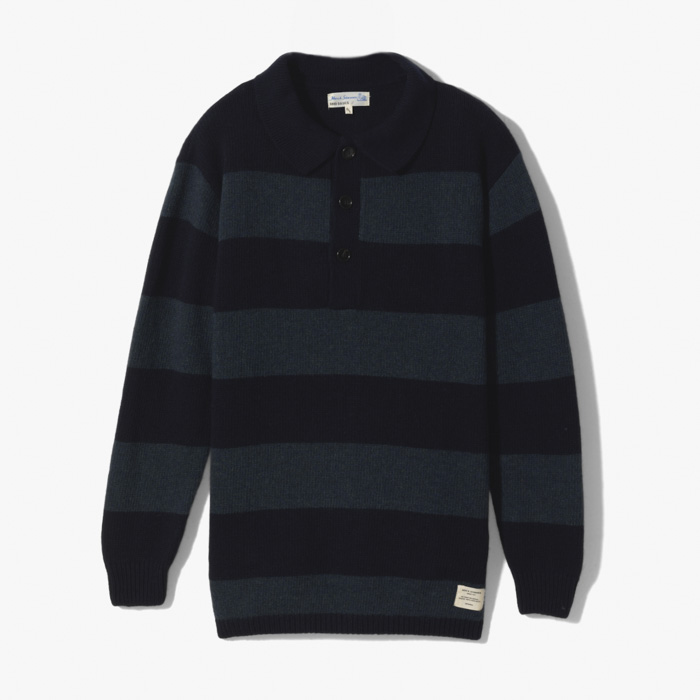 POLO FULLOVER (RECYCLED WOOL RELAXED FIT) DARK NAVY