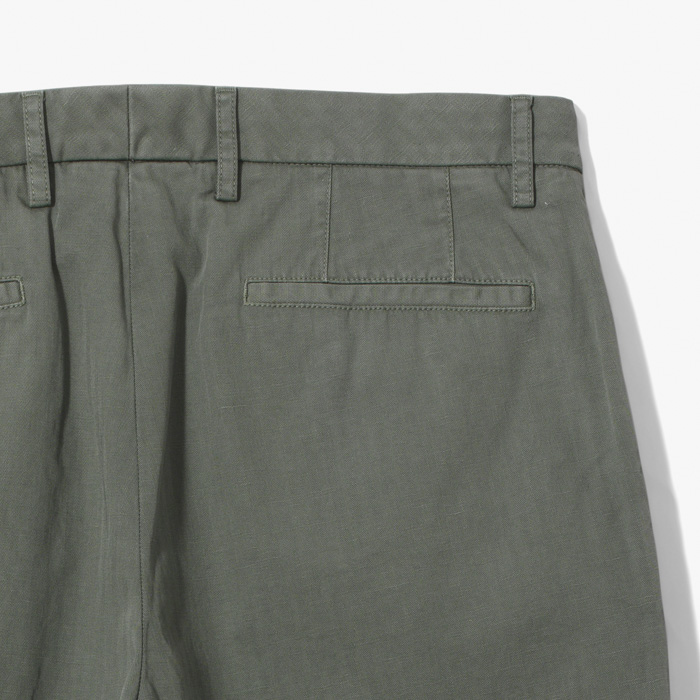 ALESSANDRO REGULAR FIT STRETCH PANT (COT-LINO) LIGHT GREEN