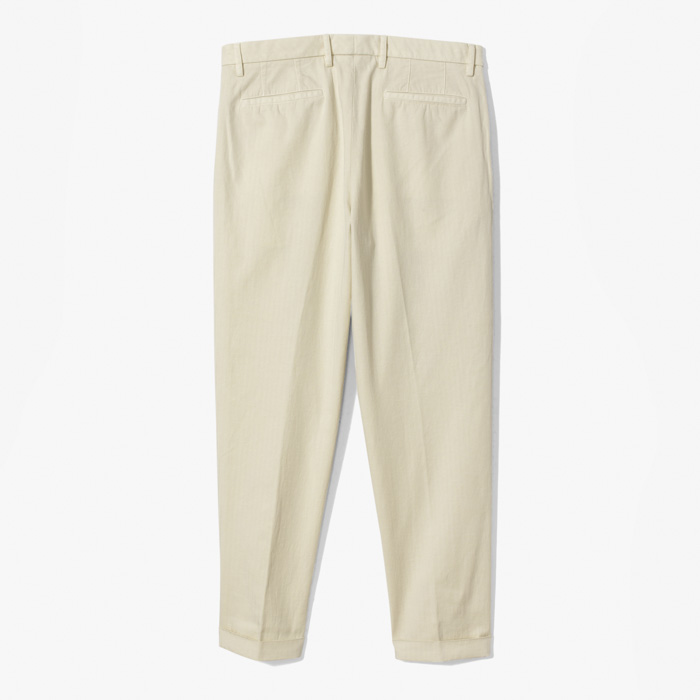 ALESSANDRO REGULAR FIT STRETCH PANT (COT-LINO) NATURAL