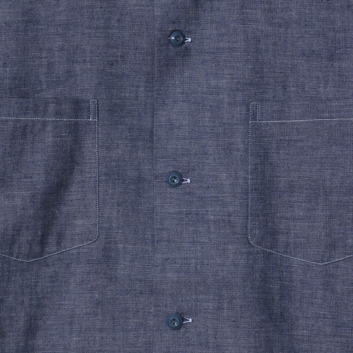 MIL SHIRTS (SELVAGE CHAMBRAY) WASHED BLUE